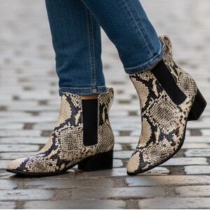 Rag & Bone Walker Snakeskin Leather Chelsea Ankle Boots Women’s 39.5
